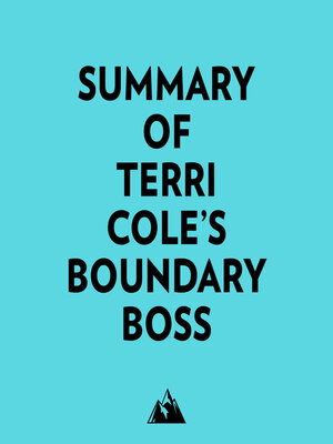cover image of Summary of Terri Cole's Boundary Boss